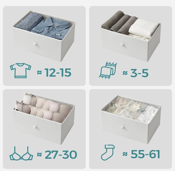 SONGMICS Komoda Parkes 91,7 cm bílá