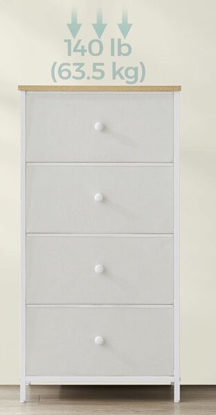 SONGMICS Komoda Parkes 91,7 cm bílá