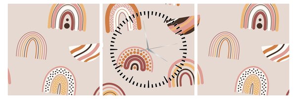 Obraz - Dream creations N⁰1 (s hodinami) (90x30 cm)