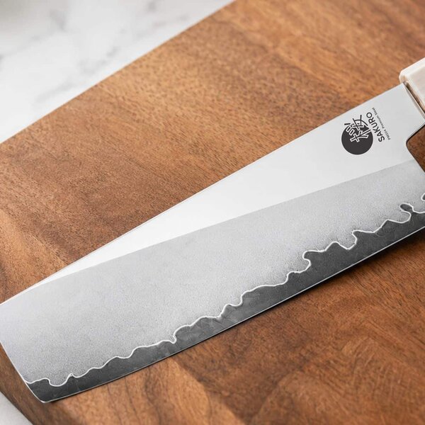 Nakiri nůž z oceli PM204 SaKuRo Akatsuki 16 cm