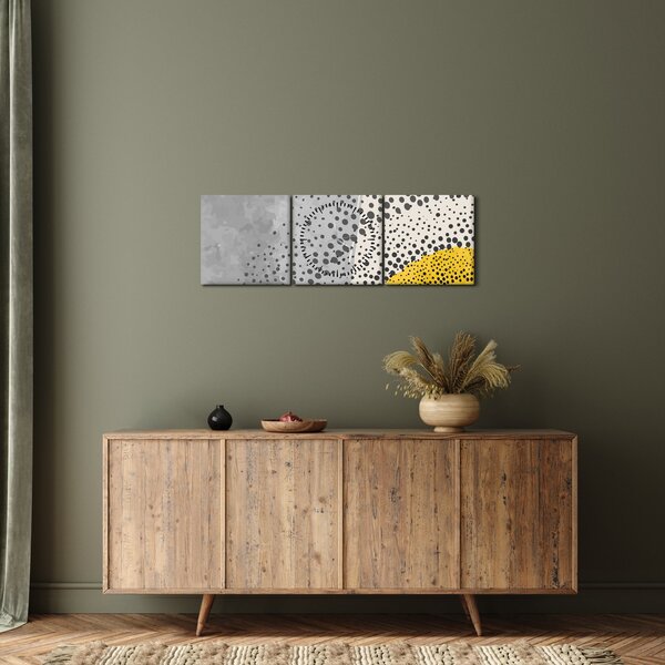 Obraz - Abstraktní malba pláže N⁰3 (s hodinami) (90x30 cm)