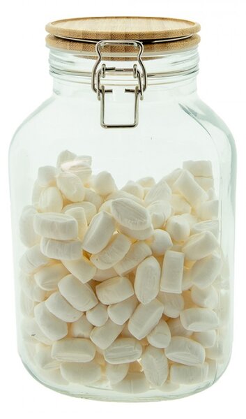 Skleněná dóza s bambusovým víkem – 4100 ml