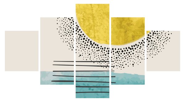 Obraz - Abstraktní malba pláže N⁰2 (125x70 cm)