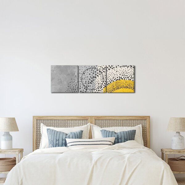 Obraz - Abstraktní malba pláže N⁰3 (s hodinami) (90x30 cm)