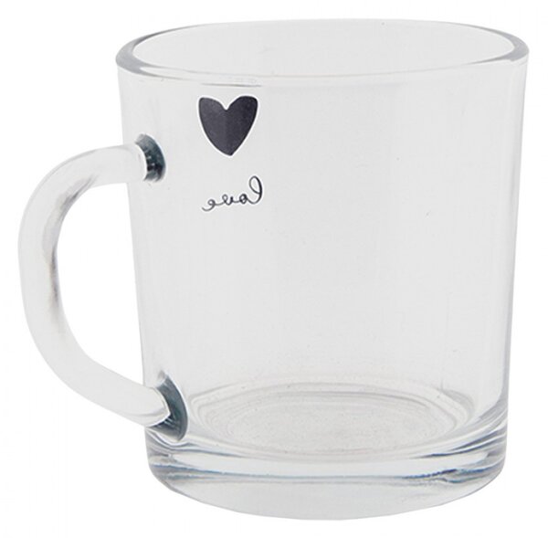 Skleněný hrneček Love – 250 ml
