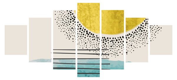 Obraz - Abstraktní malba pláže N⁰2 (210x100 cm)
