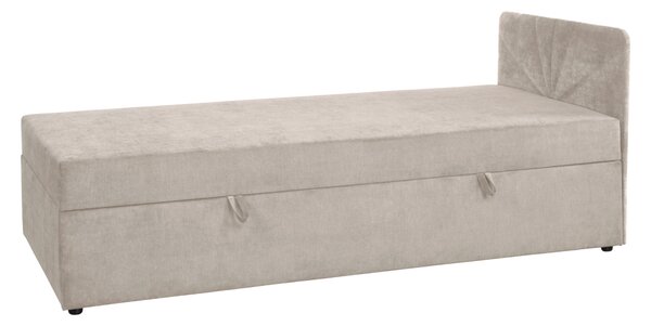 KONDELA Boxspringová postel, jednolůžko, béžová, 90x200, univerzální, SUPA