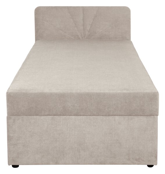 KONDELA Boxspringová postel, jednolůžko, béžová, 90x200, univerzální, SUPA
