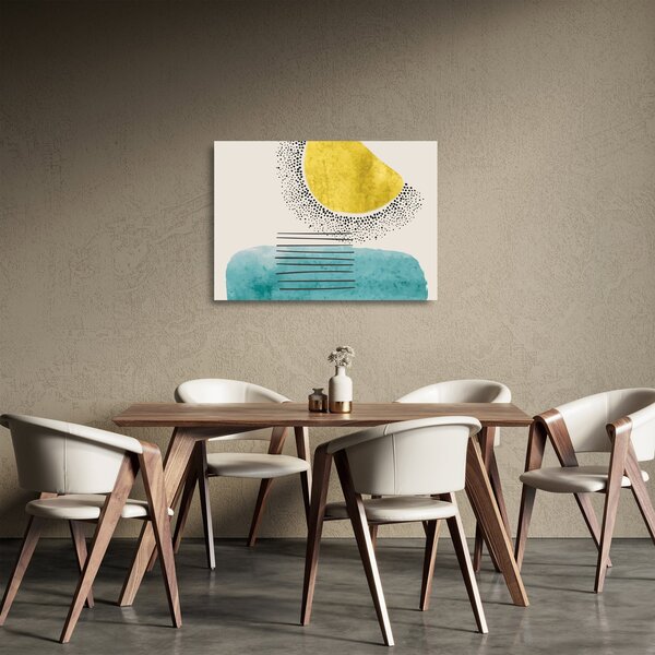 Skleněný obraz - Abstraktní malba pláže N⁰2 (70x50 cm)