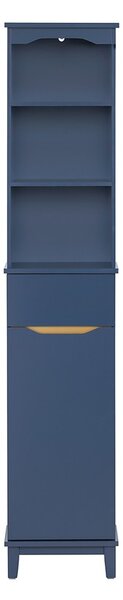 Sobuy Bzr112-B Vysoká Skříňka Koupelnová Skříňka Úzká Koupelnová Polička Koupelnový Nábytek Modrá 35X170X30Cm