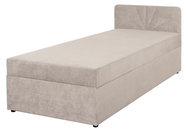 KONDELA Boxspringová postel, jednolůžko, béžová, 90x200, univerzální, SUPA