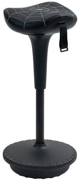 Vinsetto ergonomická otočná sedlová stolička — výškově nastavitelná 65,5–83,5 cm, náklon 120°, protiskluzová, černá | Aosom