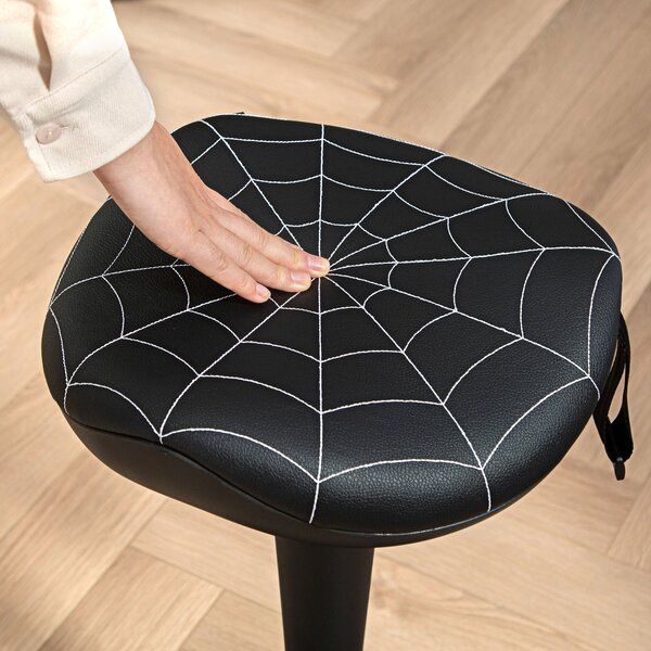 Vinsetto ergonomická otočná sedlová stolička — výškově nastavitelná 65,5–83,5 cm, náklon 120°, protiskluzová, černá | Aosom