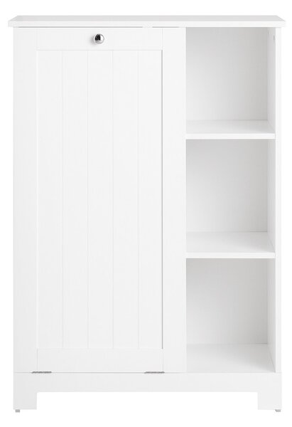 Sobuy Bzr105-W Prádelní Skříň S Výklopným Sáčkem Na Prádlo Koš Na Prádlo Koupelnová Skříňka Bílá 60X86X37Cm