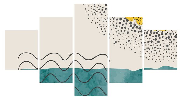 Obraz - Abstraktní malba pláže N⁰1 (125x70 cm)