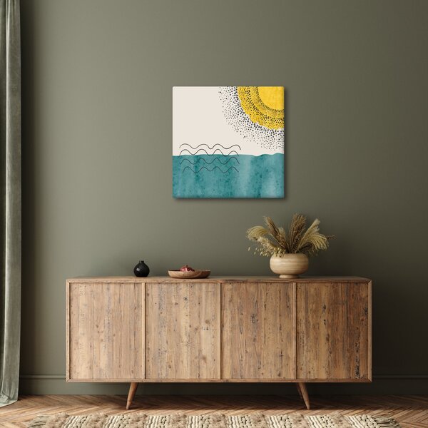 Obraz - Abstraktní malba pláže N⁰1 (30x30 cm)