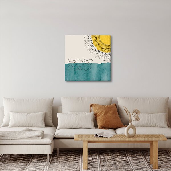 Obraz - Abstraktní malba pláže N⁰1 (30x30 cm)