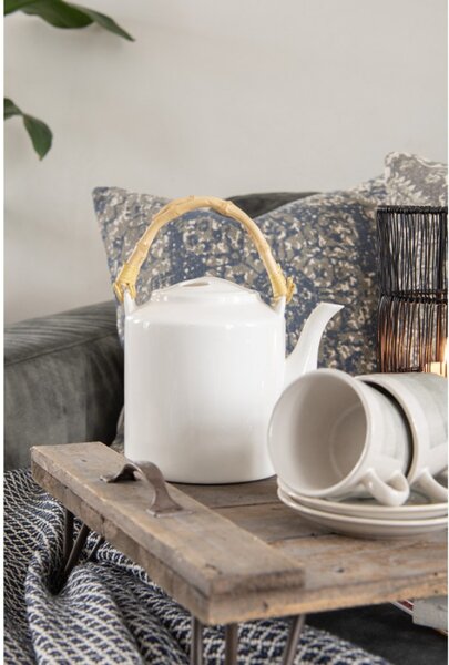 Bílá porcelánová konvice na čaj Libellule – 1500 ml