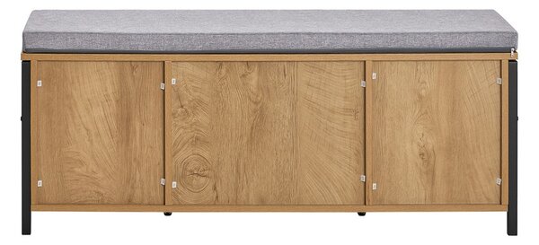 Sobuy Fsr149-N Botník S Lavicí Lavice S Úložným Prostorem Předsíňová Lavice Přírodní-Černá 110X45X35Cm
