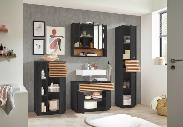 SKŘÍŇKA POD UMYVADLO, antracitová, antracitová, 80/64/40 cm home24 - Koupelnové série, Online Only
