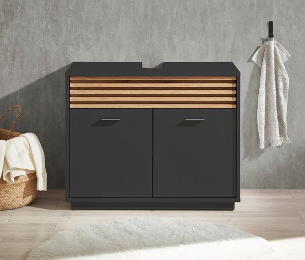 SKŘÍŇKA POD UMYVADLO, antracitová, antracitová, 80/64/40 cm home24 - Koupelnové série, Online Only