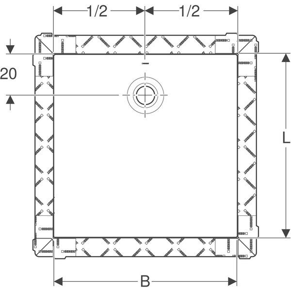 Geberit Olona čtvercová sprchová vanička 90x90 cm bílá 550.901.00.1