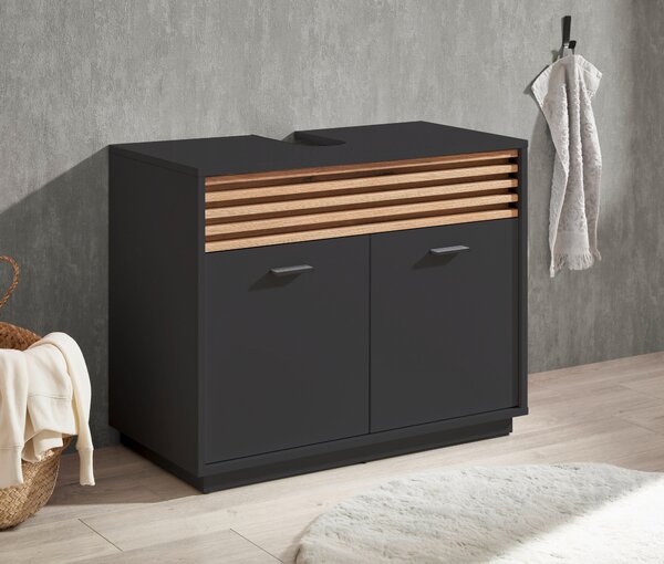 SKŘÍŇKA POD UMYVADLO, antracitová, antracitová, 80/64/40 cm home24 - Koupelnové série, Online Only