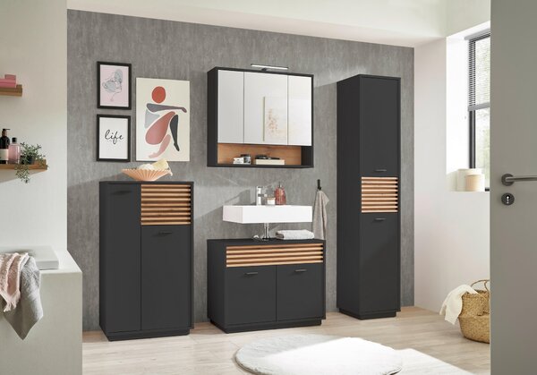 MIDI SKŘÍŇKA, antracitová, barvy dubu, 60/106/35 cm home24 - Koupelnové série, Online Only