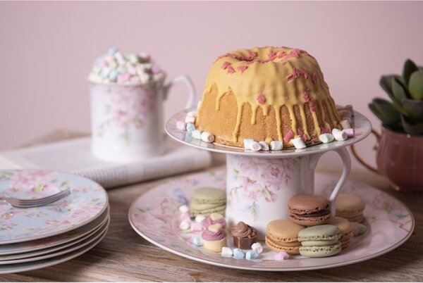 Porcelánový hrnek s růžovými květy Rosa – 414 ml
