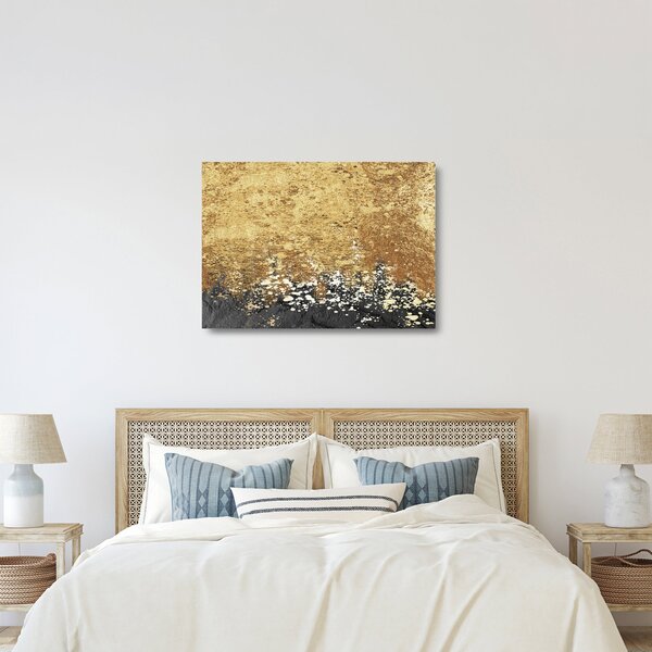 Skleněný obraz - Zlatá struktura N⁰3 (70x50 cm)
