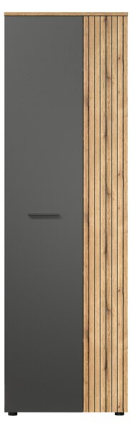 KONDELA Skříň, dvoudveřová, grafit/dub evoke, ESENA 2D/40
