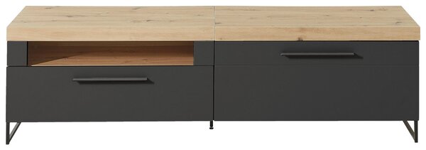 KOMODA POD TELEVIZI, barvy grafitu, barvy dubu, 192/55/44 cm Livetastic - Online Only obývací stěny, Online Only