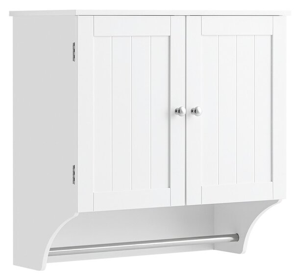 Sobuy Bzr84-W Nástěnná Skříňka Koupelnová Skříňka Kuchyňská Skříňka Lékárnička Koupelnový Nábytek Bílá 60X60X30Cm