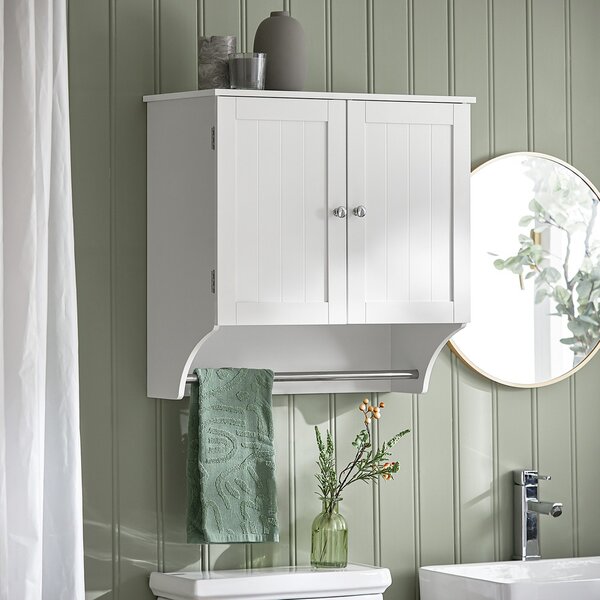 Sobuy Bzr84-W Nástěnná Skříňka Koupelnová Skříňka Kuchyňská Skříňka Lékárnička Koupelnový Nábytek Bílá 60X60X30Cm