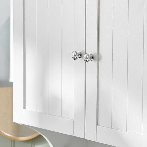 Sobuy Bzr84-W Nástěnná Skříňka Koupelnová Skříňka Kuchyňská Skříňka Lékárnička Koupelnový Nábytek Bílá 60X60X30Cm