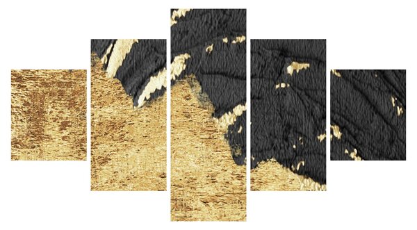 Obraz - Zlatá struktura N⁰1 (125x70 cm)