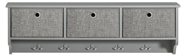Sobuy Frg282-Hg Nástěnný Věšák Na Kabáty Závěsná Police Světle Šedá 100X30X20Cm
