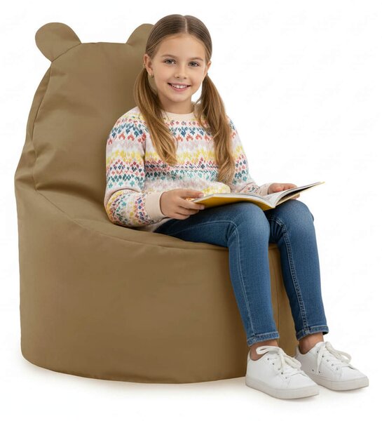 Sedací vak Primabag Teddy plyš béžová