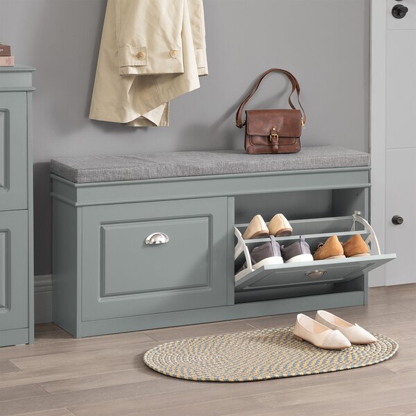 Sobuy Fsr64-Hg Sedák Lavice S Podsedákem Lavice Na Boty Světle Šedá 104X51X24Cm