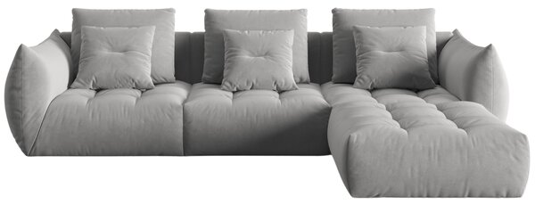Micadoni Sametová rohová pohovka Bloom 332 cm, levá/pravá