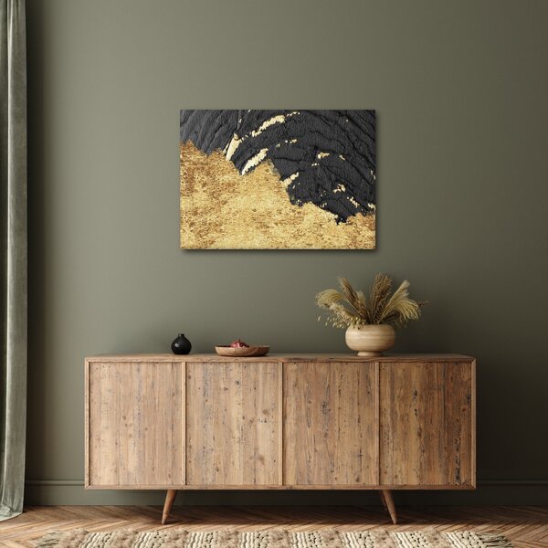 Obraz - Zlatá struktura N⁰1 (70x50 cm)