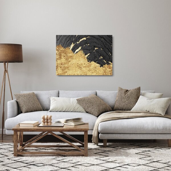 Skleněný obraz - Zlatá struktura N⁰1 (70x50 cm)