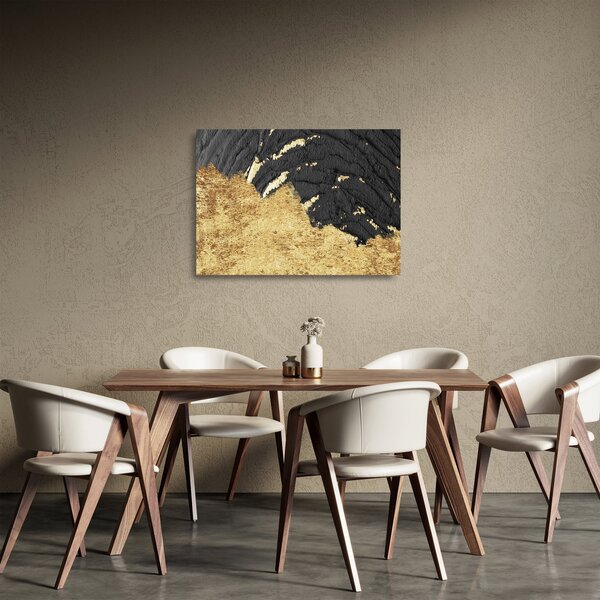 Skleněný obraz - Zlatá struktura N⁰1 (70x50 cm)