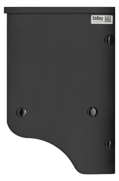 Sobuy Frg282-Sch Nástěnný Věšák Na Kabáty Závěsná Police Černá 100X30X20Cm