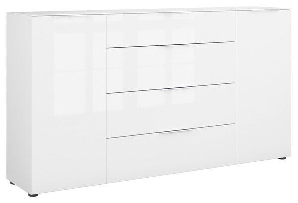 ŠIROKÁ KOMODA, bílá, 180/98,7/40 cm - Online Only komody, Online Only