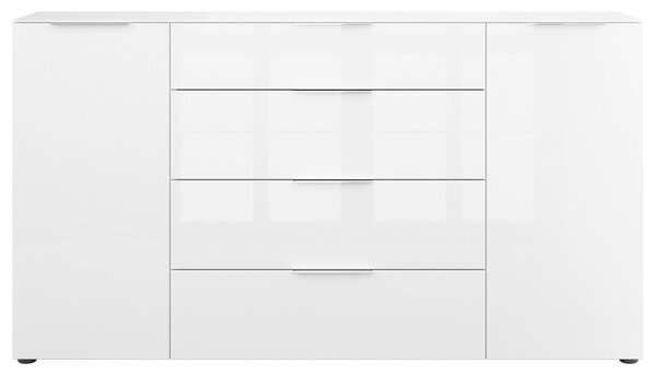 ŠIROKÁ KOMODA, bílá, 180/98,7/40 cm - Online Only komody, Online Only