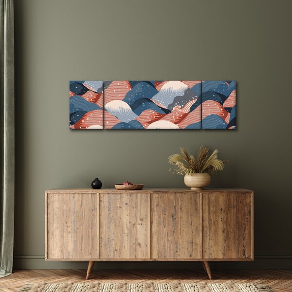 Obraz - Japonské vlny (170x50 cm)