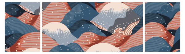 Obraz - Japonské vlny (170x50 cm)
