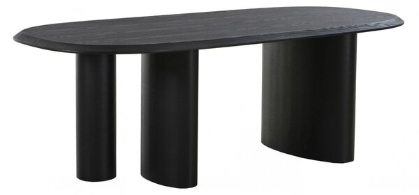 Jídelní stůl Tirano, oválný, černý, 220 × 100 × 76 cm – House Nordic