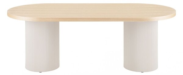 Jídelní stůl Solva, obdélný, pískový/jasan, 220 × 100 × 75 cm – House Nordic
